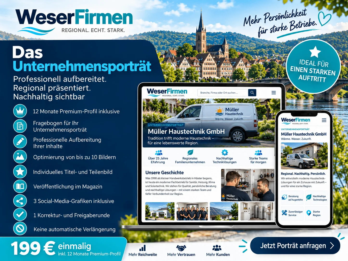 WeserFirmen Unternehmensporträt – 199 Euro einmalig